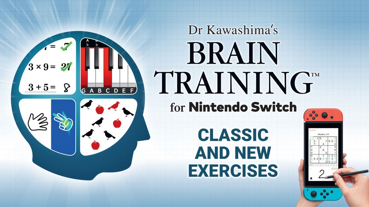 Обложка игры Dr Kawashima's Brain Training for Nintendo Switch