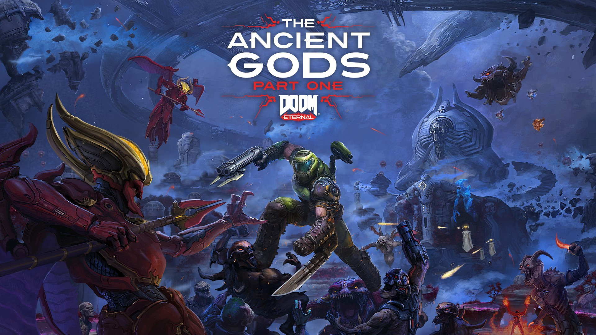 Обложка игры Doom Eternal: The Ancient Gods, Part One