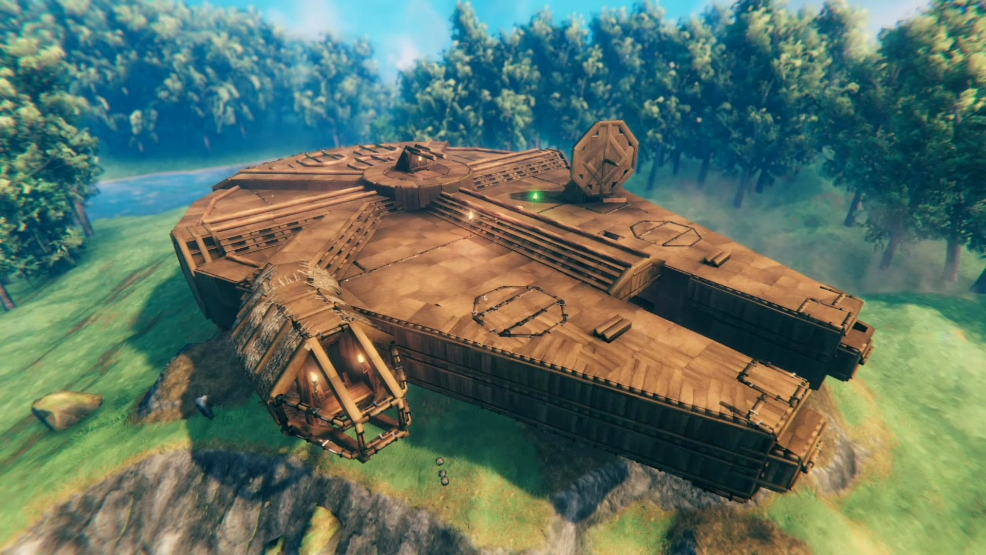 Новость Игрок построил в Valheim копию «Тысячелетнего сокола» из «Звёздных войн»