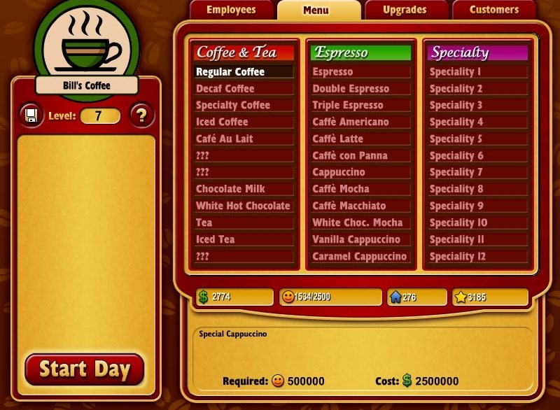 Скриншот из игры Coffee Tycoon под номером 12