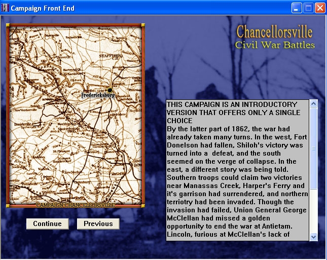 Скриншот из игры Civil War Battles: Campaign Chancellorsville под номером 3