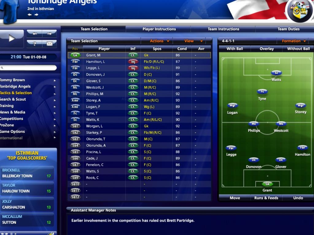 Скриншот из игры Championship Manager 2010 под номером 17