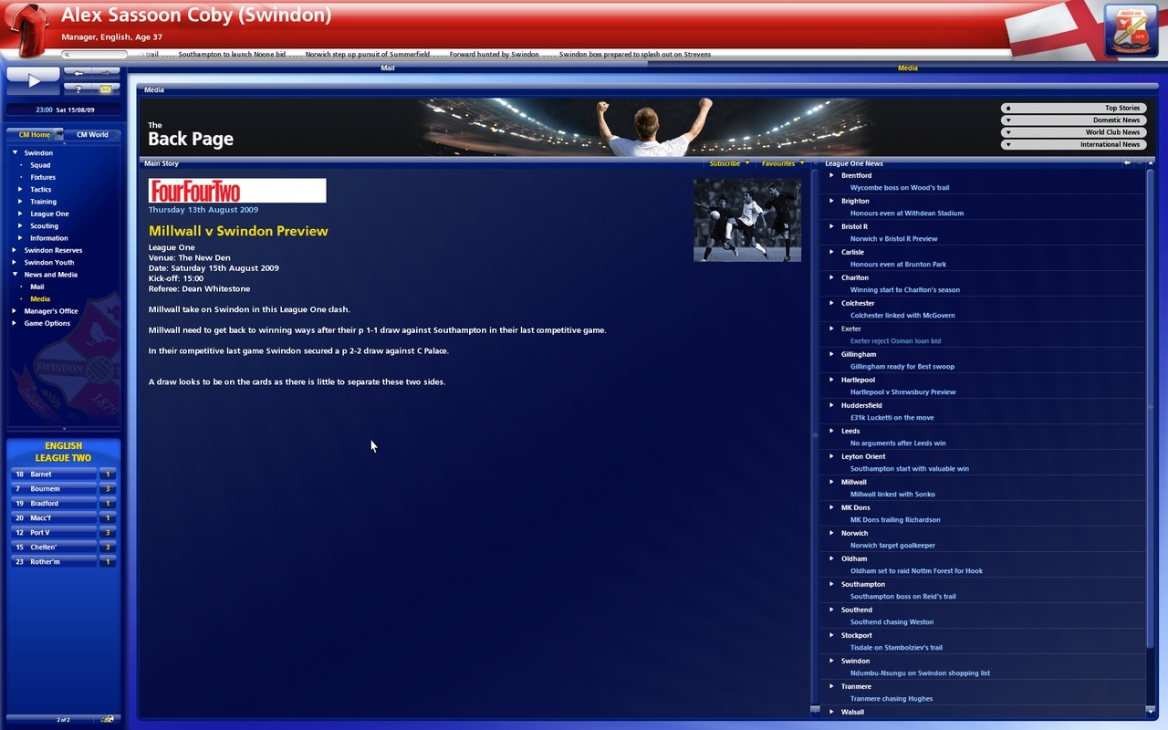 Скриншот из игры Championship Manager 2010 под номером 2