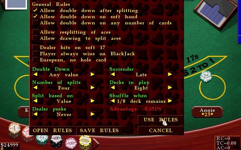 Скриншот из игры Casino Blackjack под номером 6