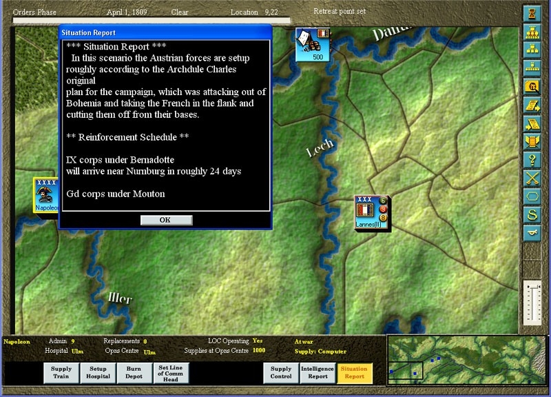 Скриншот из игры Campaigns on the Danube 1805/1809, The под номером 2