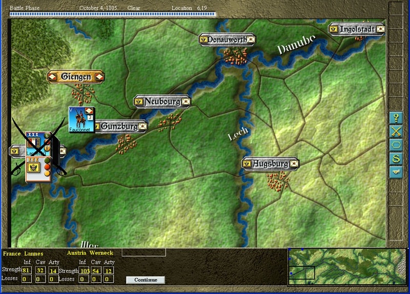 Скриншот из игры Campaigns on the Danube 1805/1809, The под номером 5