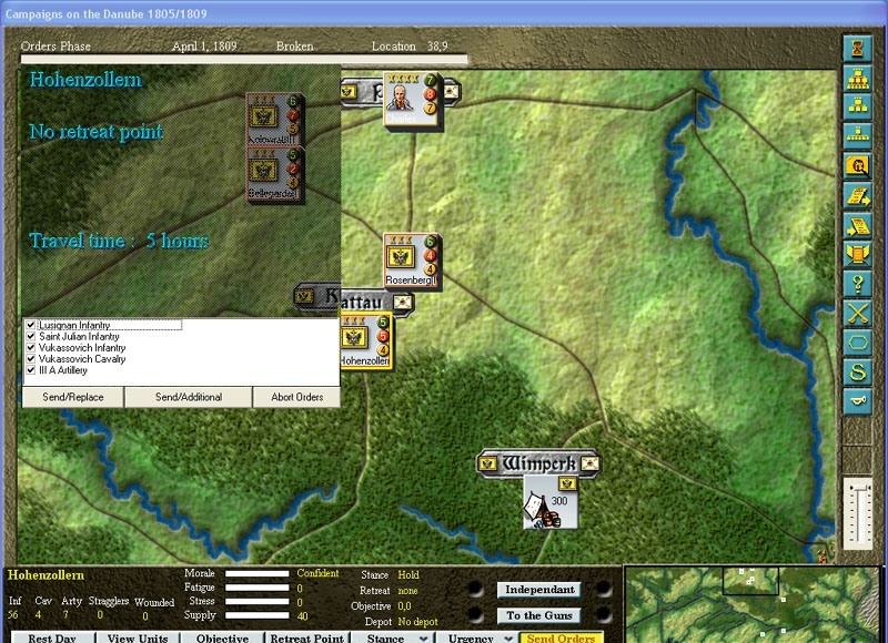 Скриншот из игры Campaigns on the Danube 1805/1809, The под номером 6