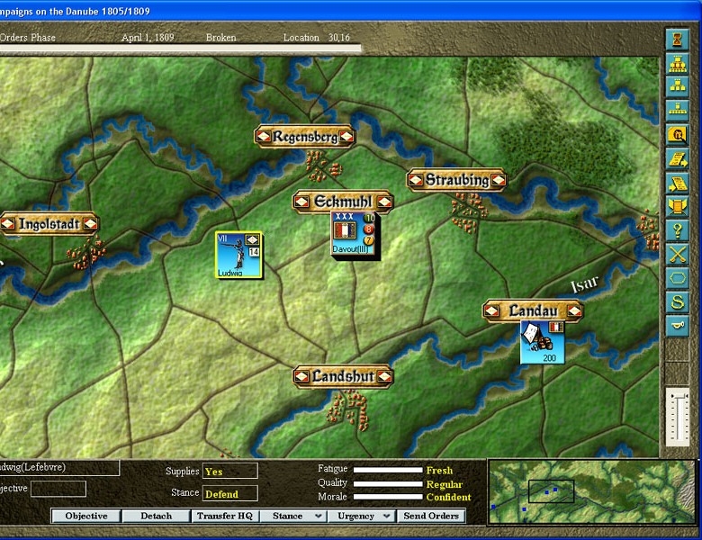 Скриншот из игры Campaigns on the Danube 1805/1809, The под номером 7