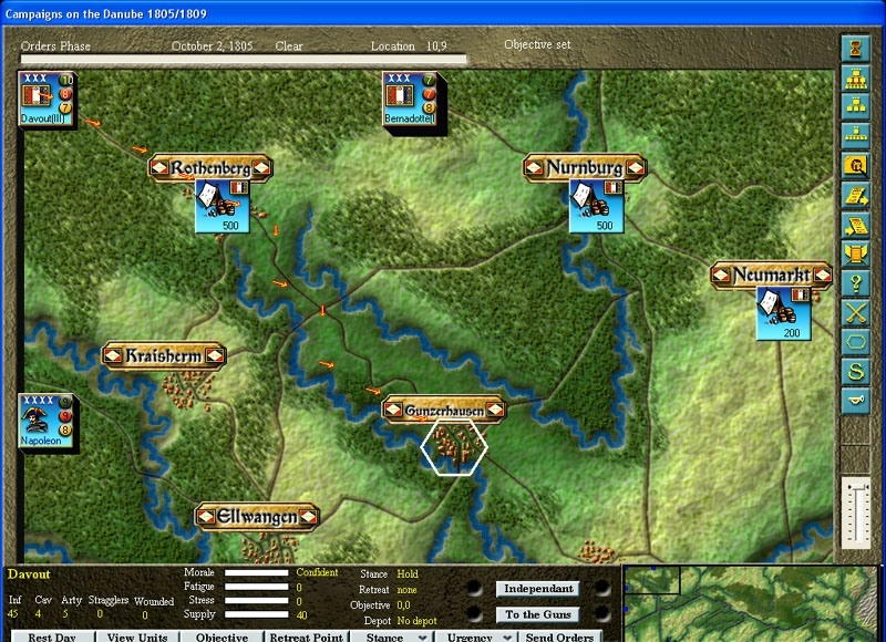 Скриншот из игры Campaigns on the Danube 1805/1809, The под номером 9