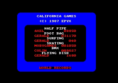 Скриншот из игры California Games под номером 13