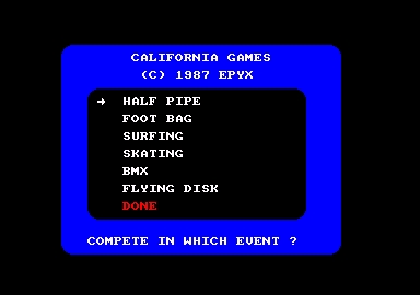 Скриншот из игры California Games под номером 3