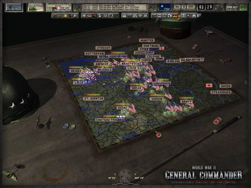 Скриншот из игры World War II: General Commander Operation: Watch on the Rhine под номером 1