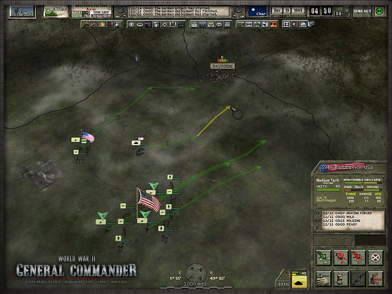 Скриншот из игры World War II: General Commander Operation: Watch on the Rhine под номером 2