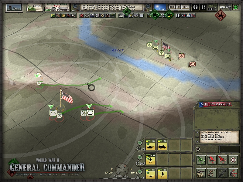 Скриншот из игры World War II: General Commander Operation: Watch on the Rhine под номером 3