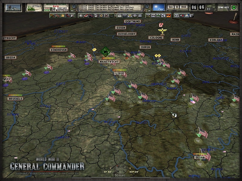Скриншот из игры World War II: General Commander Operation: Watch on the Rhine под номером 8