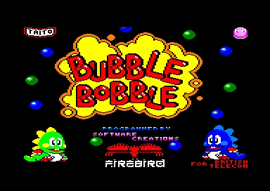 Скриншот из игры Bubble Bobble под номером 1