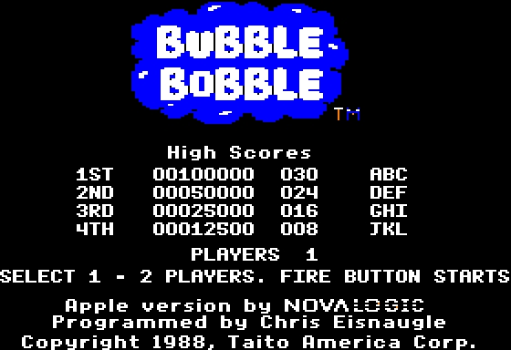 Скриншот из игры Bubble Bobble под номером 27