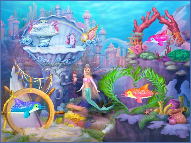 Скриншот из игры Barbie Mermaid Adventure под номером 1