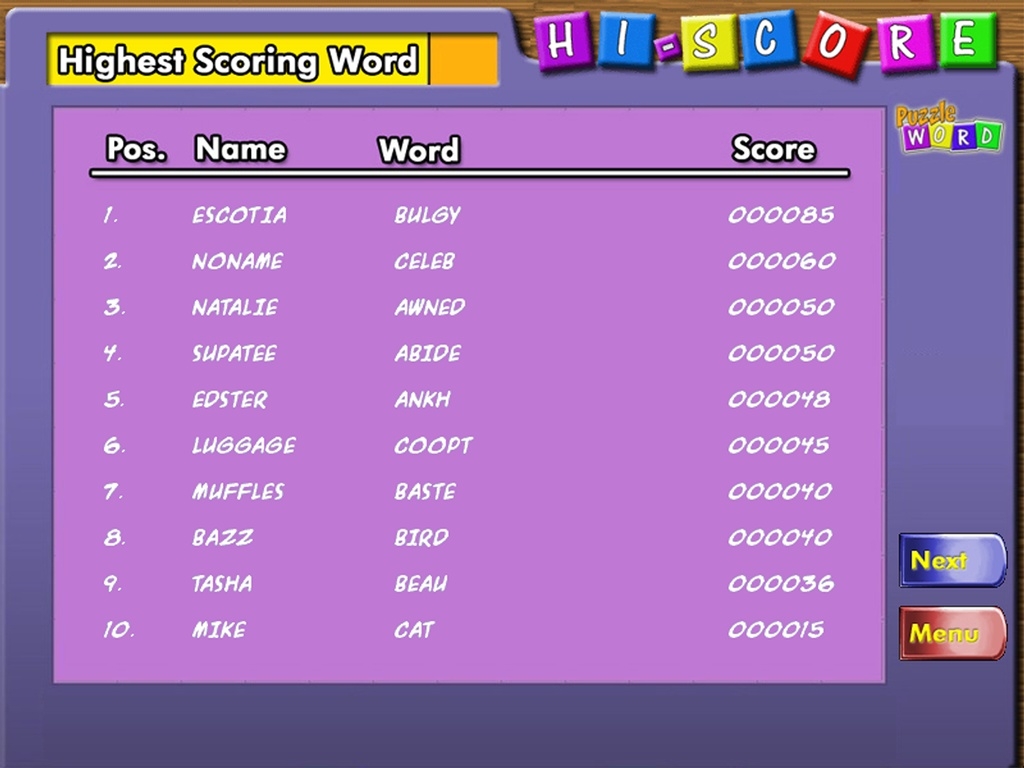 Скриншот из игры Triple Word Play под номером 12