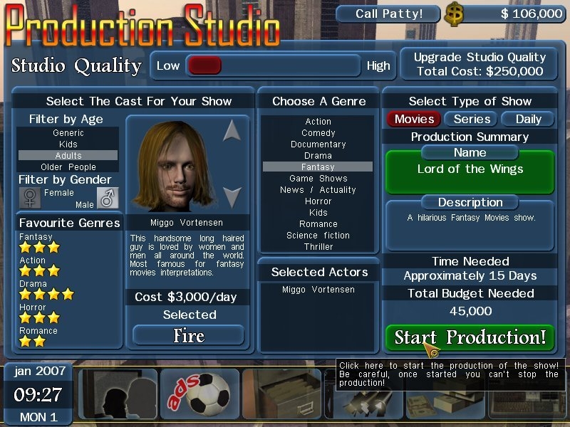 Скриншот из игры TV Station Manager под номером 5