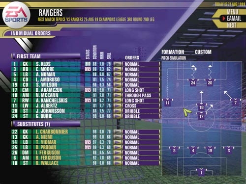 Скриншот из игры F.A. Premier League Football Manager 2000 под номером 3