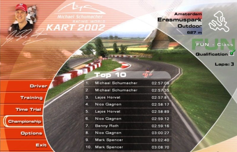 Скриншот из игры Michael Schumacher Racing World Kart 2002 под номером 2