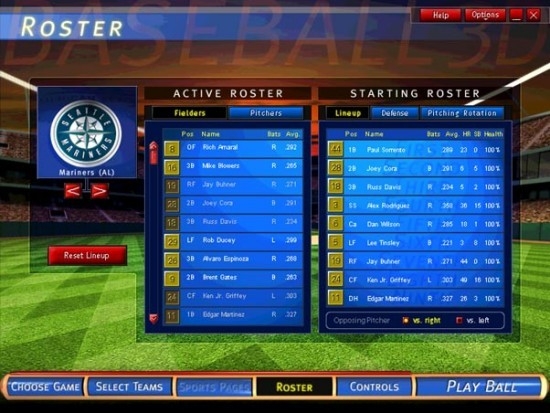 Скриншот из игры Microsoft Baseball 3D 1998 под номером 2