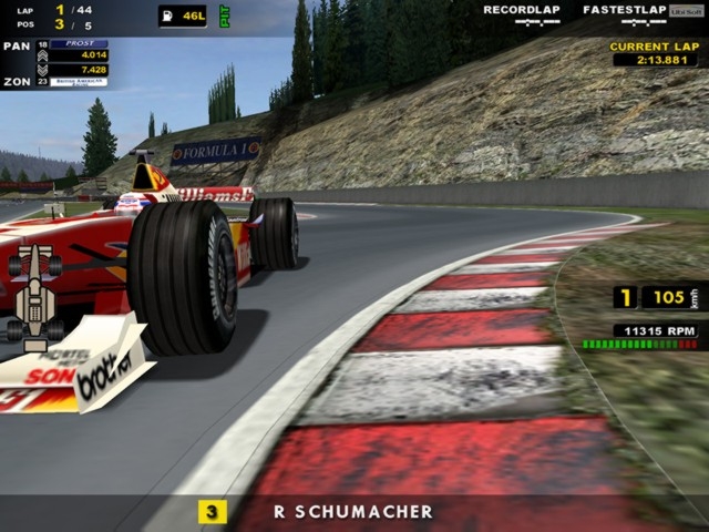 Скриншот из игры F1 Racing Simulation под номером 14