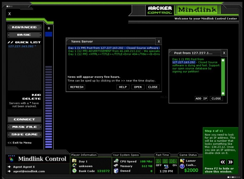 Скриншот из игры Mindlink Hacker: Digital Operations под номером 3