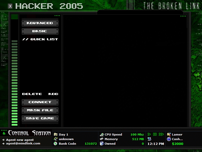 Скриншот из игры Mindlink Hacker 2005: The Broken Link под номером 1