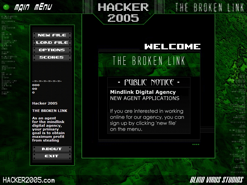 Скриншот из игры Mindlink Hacker 2005: The Broken Link под номером 3