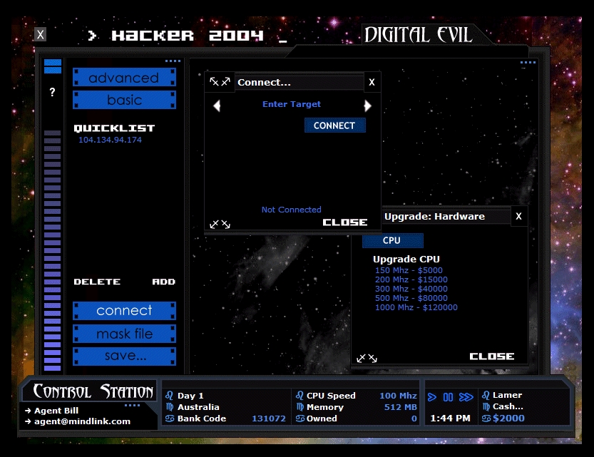 Скриншот из игры Mindlink Hacker 2004: Digital Evil под номером 1