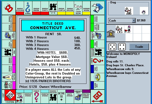Скриншот из игры Monopoly Deluxe под номером 6