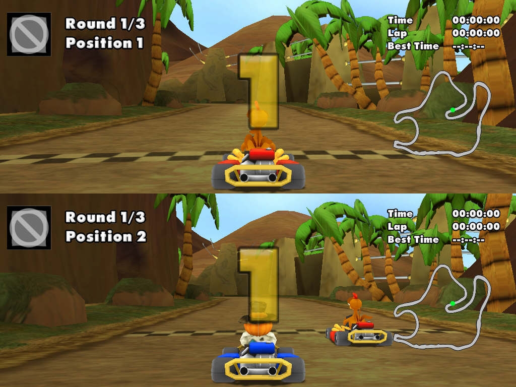 Скриншот из игры Moorhuhn Kart 2 под номером 1