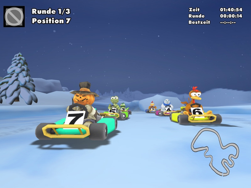 Скриншот из игры Moorhuhn Kart 2 под номером 12