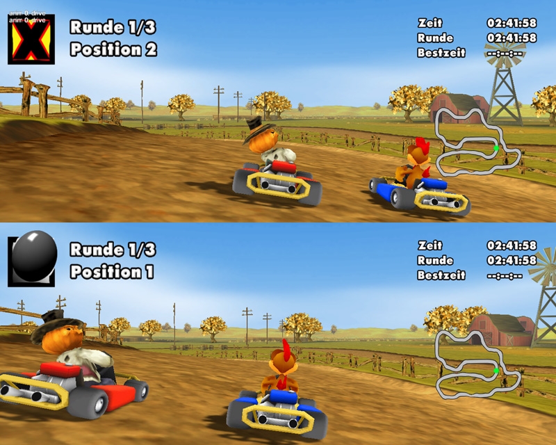 Скриншот из игры Moorhuhn Kart 2 под номером 13