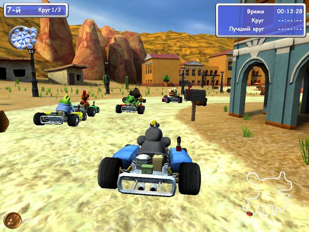 Скриншот из игры Moorhuhn Kart Thunder под номером 9
