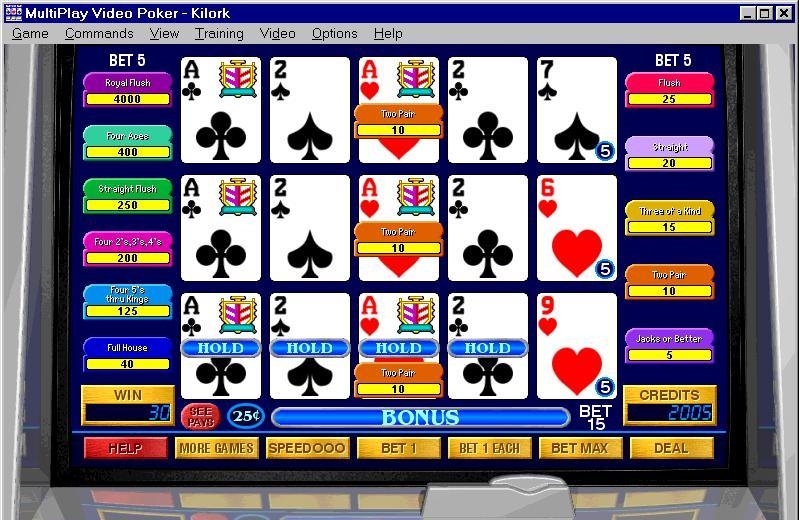 Скриншот из игры MultiPlay Video Poker под номером 4