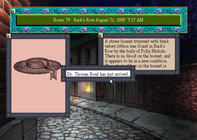 Скриншот из игры Jack the Ripper (1995) под номером 6