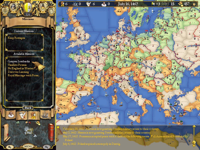 Скриншот из игры Europa Universalis 2 под номером 1