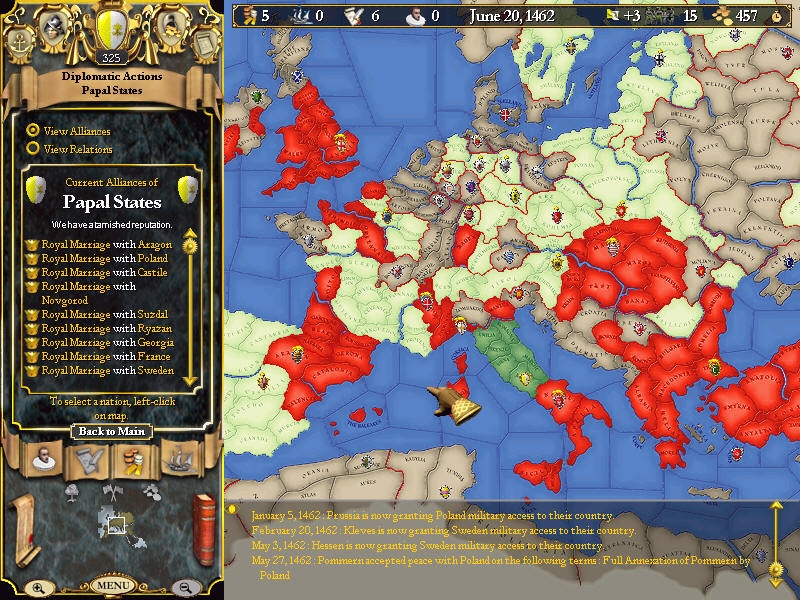 Скриншот из игры Europa Universalis 2 под номером 2