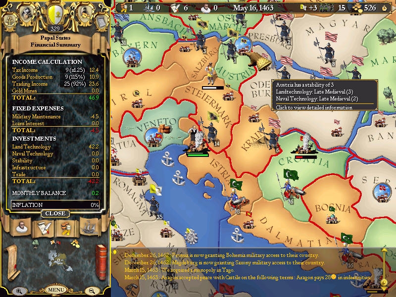 Скриншот из игры Europa Universalis 2 под номером 3