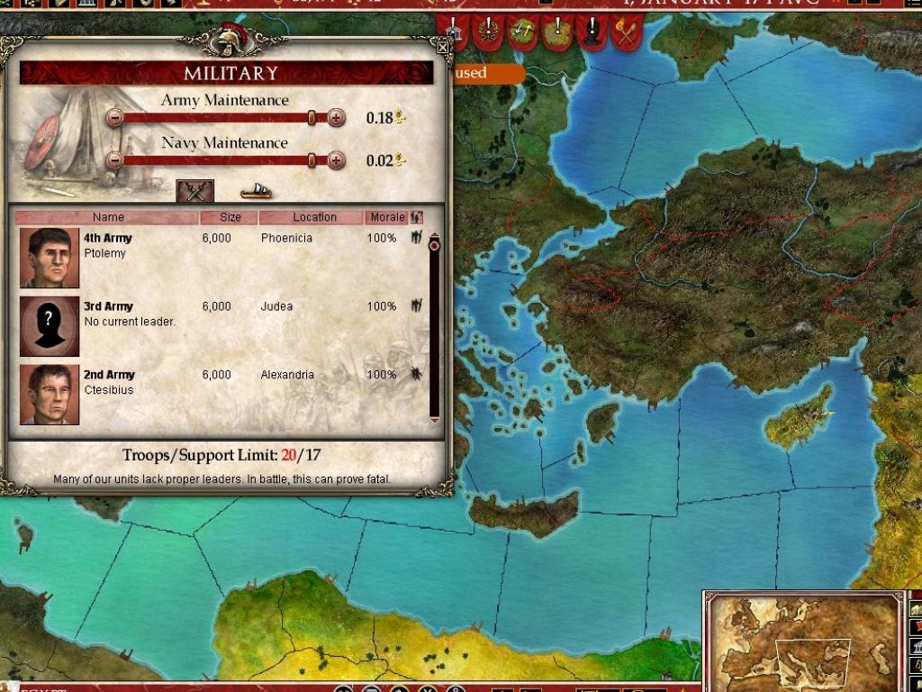 Скриншот из игры Europa Universalis: Rome под номером 12