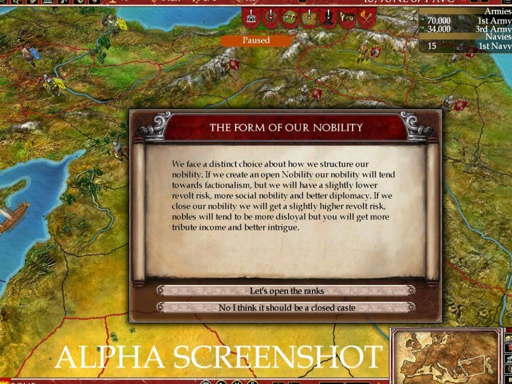 Скриншот из игры Europa Universalis: Rome под номером 7