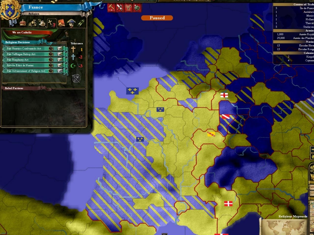 Скриншот из игры Europa Universalis III: In Nomine под номером 5