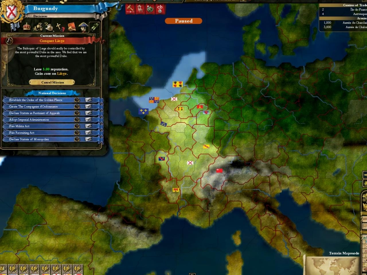 Скриншот из игры Europa Universalis III: In Nomine под номером 6