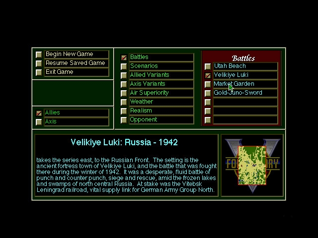 Скриншот из игры V for Victory: Velikiye Luki под номером 1