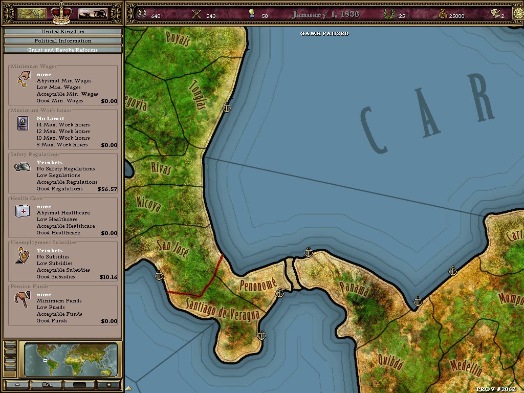 Скриншот из игры Victoria: An Empire Under the Sun под номером 10