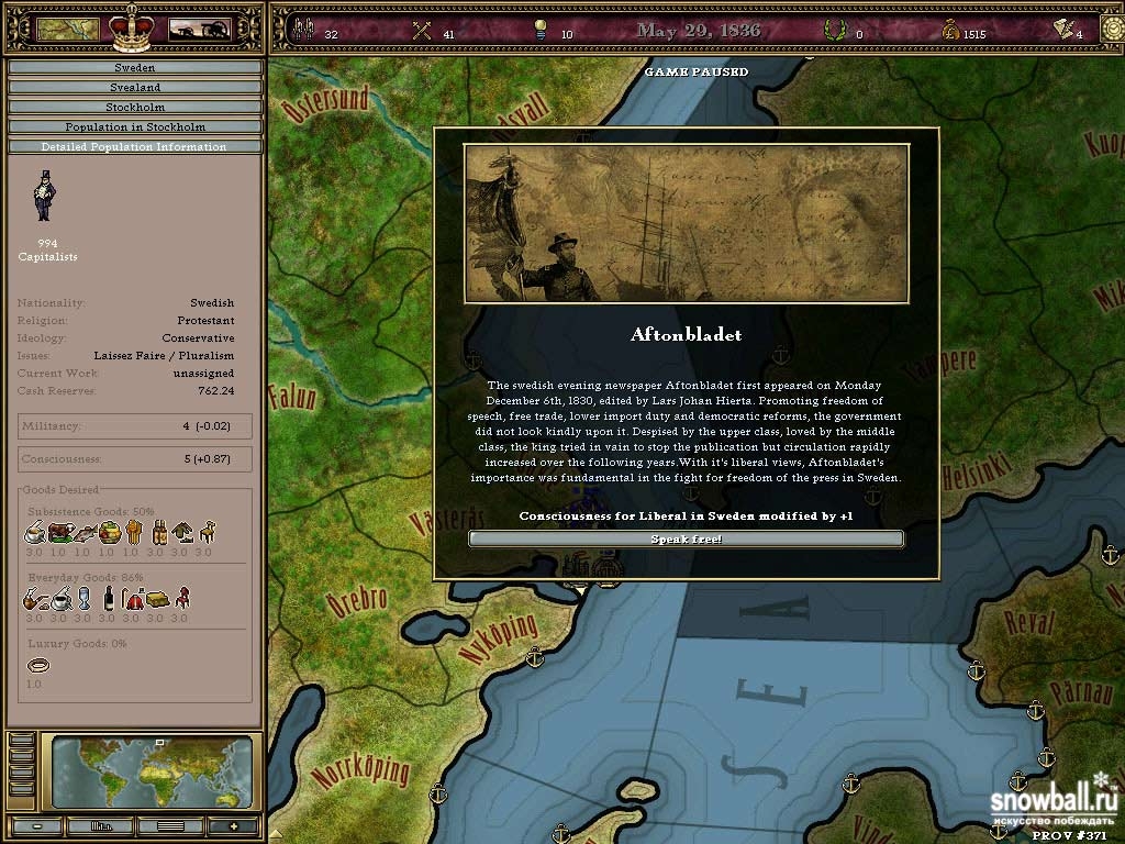 Скриншот из игры Victoria: An Empire Under the Sun под номером 24