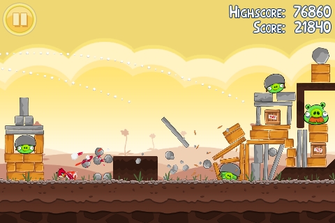 Скриншот из игры Angry Birds под номером 100